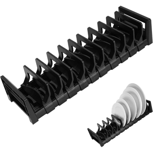 Does Not Apply Aluminum Alloy Dish Organizer Rack, For Cabinet Adjustable Plate Holder, Small D Does Not Apply Aluminum Alloy Dish Organizer Rack, For Cabinet Adjustable Plate Holder, Small D