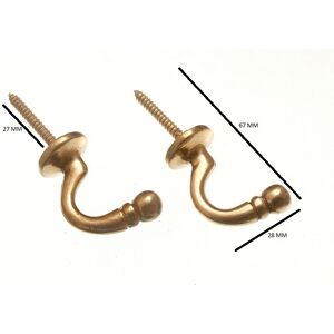Curtain Tie Hold Back Hooks Ball End Solid Brass - 10 Pairs Curtain Tie Hold Back Hooks Ball End Solid Brass - 10 Pairs
