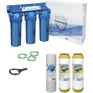 Aquafilter 3 Stage Whole House Water Purifier And Softening Filter Kit Salt Free 1/2\" Bsp Aquafilter 3 Stage Whole House Water Purifier And Softening Filter Kit Salt Free 1/2\" Bsp