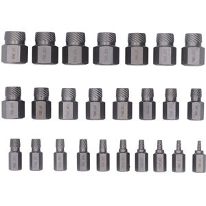 ▂25pcs Damaged Screw Extractor Kit Hex Head Bolt Remover Chrome Molybdenum S ▂25pcs Damaged Screw Extractor Kit Hex Head Bolt Remover Chrome Molybdenum S