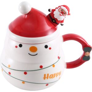Sodial 2x(Christmas Coffee Cups With Lid And Spoon B7p3)4760 Sodial 2x(Christmas Coffee Cups With Lid And Spoon B7p3)4760