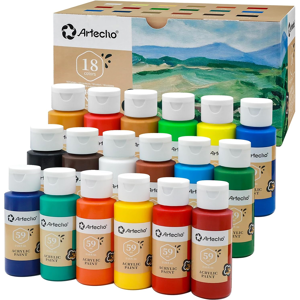 Does Not Apply Acrylic Paint 18 Colors 2 Ounce/59ml, Acrylic Paints Set For Adults, Non Toxic, Does Not Apply Acrylic Paint 18 Colors 2 Ounce/59ml, Acrylic Paints Set For Adults, Non Toxic,