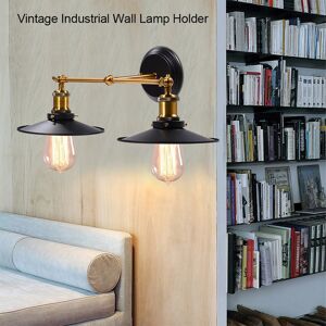 (Double Head)Vintage Industrial E27 Wall Light Lamp Holder With Lampshade F Tu (Double Head)Vintage Industrial E27 Wall Light Lamp Holder With Lampshade F Tu