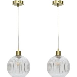 Firstchoicelighting Set Of 2 Ribbed Glass Satin Brass Ceiling Light Kitchen Dining Pendant Fittings Firstchoicelighting Set Of 2 Ribbed Glass Satin Brass Ceiling Light Kitchen Dining Pendant Fittings