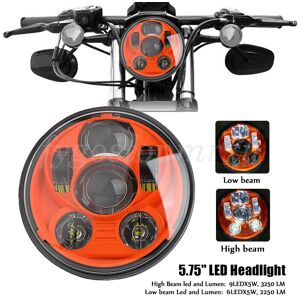 5-3/4 5.75\" Led Headlight Halo Hi/lo Beam Drl Lamp For Harley Honda Cb Suzuki 5-3/4 5.75\" Led Headlight Halo Hi/lo Beam Drl Lamp For Harley Honda Cb Suzuki