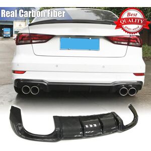 Speed_turning For Audi A3 S-Line S3 2017-20 Real Carbon Fiber Rear Bumper Diffuser Lip Spoiler Speed_turning For Audi A3 S-Line S3 2017-20 Real Carbon Fiber Rear Bumper Diffuser Lip Spoiler
