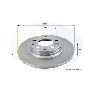 Comline Coated Brake Disc Rear Axle To Fit Isuzu Impulse 90->93, Mazda 6 02->13, 323 C 9 Comline Coated Brake Disc Rear Axle To Fit Isuzu Impulse 90->93, Mazda 6 02->13, 323 C 9