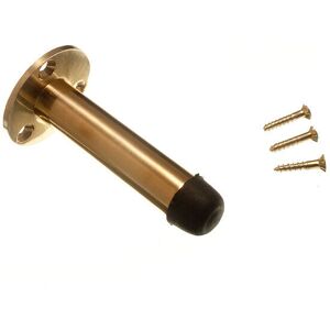 Onestopdiy New 12 X Door Stops Solid Brass Pillar Type With Rubber Tip 75mm 3 " + Scre Onestopdiy New 12 X Door Stops Solid Brass Pillar Type With Rubber Tip 75mm 3 " + Scre