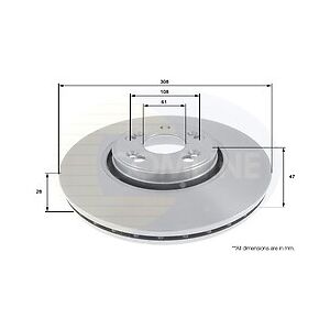 Comline Coated Brake Disc Front Axle To Fit Renault Espace 02->07, Laguna 01->07 Comline Coated Brake Disc Front Axle To Fit Renault Espace 02->07, Laguna 01->07