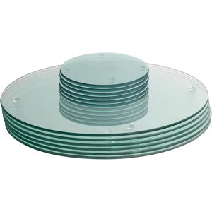 Round Glass Placemats Set & Round Coasters - 30cm - Clear - 12pc Tempered Heat-R Round Glass Placemats Set & Round Coasters - 30cm - Clear - 12pc Tempered Heat-R
