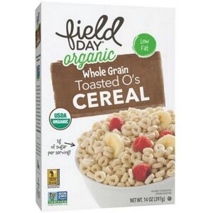 Field Day Oragnic Whole Grain Toasted O'S Cereal 14 Oz (Case Of 1 Field Day Oragnic Whole Grain Toasted O'S Cereal 14 Oz (Case Of 1