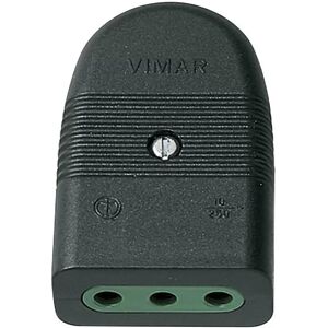 Vimar 01023 Socket 2p T 10a P11 Axial Black Vimar 01023 Socket 2p T 10a P11 Axial Black
