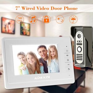 ‹7” Wired Video Door Phone System Visual Intercom Doorbell With Indoor Monitor ‹7” Wired Video Door Phone System Visual Intercom Doorbell With Indoor Monitor