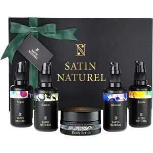 Satinnaturel Satin Naturel Gift Box For Women With Organic Cold-Pressed Hair Growth Oil + Ar Satinnaturel Satin Naturel Gift Box For Women With Organic Cold-Pressed Hair Growth Oil + Ar