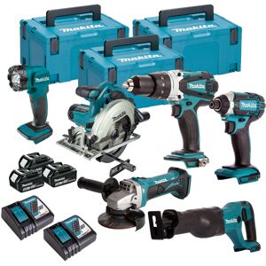 Makita 18v 6 Piece Power Tool Kit With 3 X 5.0ah Battery & Charger T4tkit-16466 Makita 18v 6 Piece Power Tool Kit With 3 X 5.0ah Battery & Charger T4tkit-16466