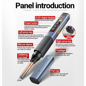 2-In-1 Portable Soldering Iron Kit With Oled Display Fast Heating And Adjustable 2-In-1 Portable Soldering Iron Kit With Oled Display Fast Heating And Adjustable