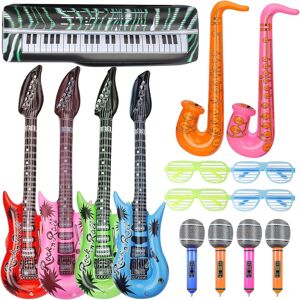 Musical Instrument Ballons Inflatable Toys Party Decoration Prop, 70s 80s Rock D Musical Instrument Ballons Inflatable Toys Party Decoration Prop, 70s 80s Rock D