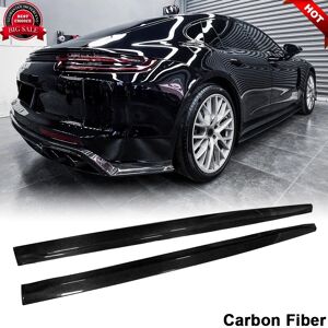 Carmotoring For Porsche Panamera 971 2017-2026 Real Carbon Side Skirts Extension Lip Spoiler Carmotoring For Porsche Panamera 971 2017-2026 Real Carbon Side Skirts Extension Lip Spoiler