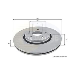 Comline Coated Brake Disc Front Axle To Fit Renault Laguna 01->07 Comline Coated Brake Disc Front Axle To Fit Renault Laguna 01->07