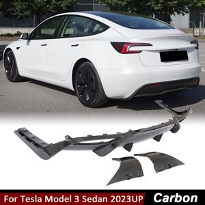 Rio For Tesla Model 3 23+ Dry Carbon Fiber Rear Bumper Diffuser Lip Spoiler Splitter Rio For Tesla Model 3 23+ Dry Carbon Fiber Rear Bumper Diffuser Lip Spoiler Splitter