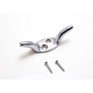 Onestopdiy New 100 X Cleat Hooks Curtain Cord Tie Back Hold Back 2 Inch Chrome + Screws - O Onestopdiy New 100 X Cleat Hooks Curtain Cord Tie Back Hold Back 2 Inch Chrome + Screws - O