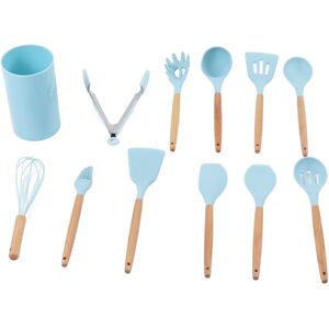 12pcs/set Kitchen Utensil Set Non Stick Cooking Utensils Wooden Handle Sili Sg 12pcs/set Kitchen Utensil Set Non Stick Cooking Utensils Wooden Handle Sili Sg