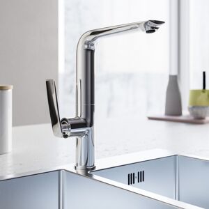 Chrome Single Lever Monobloc Kitchen Mixer Tap - Enza Finch Finslch Chrome Single Lever Monobloc Kitchen Mixer Tap - Enza Finch Finslch