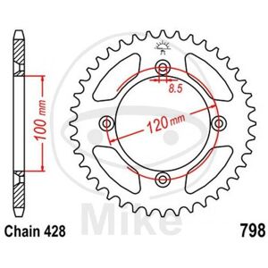 Jt Crown 49 Teeth 428 Silver 727.02.72 For Suzuki 85 Rm Ra 2003-2023 Jt Crown 49 Teeth 428 Silver 727.02.72 For Suzuki 85 Rm Ra 2003-2023
