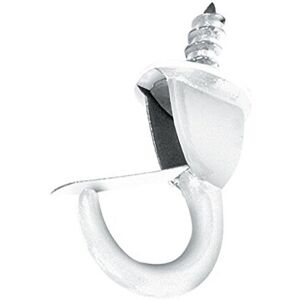 24 X Safety Cup Hooks Hangers White 22mm Onestopdiy New 24 X Safety Cup Hooks Hangers White 22mm Onestopdiy New