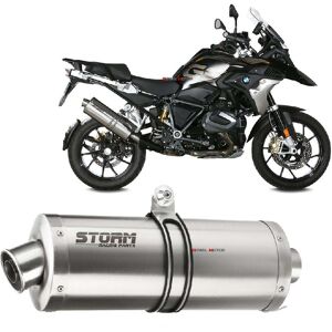 Exhaust Storm By Mivv Muffler Oval Steel For Bmw R 1250 Gs 2018 > 2023 Exhaust Storm By Mivv Muffler Oval Steel For Bmw R 1250 Gs 2018 > 2023