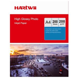 Hartwii 200sheets A4 Photo Paper High Glossy 200gsm Inkjet Paper Middle Thickness Hartwi Hartwii 200sheets A4 Photo Paper High Glossy 200gsm Inkjet Paper Middle Thickness Hartwi