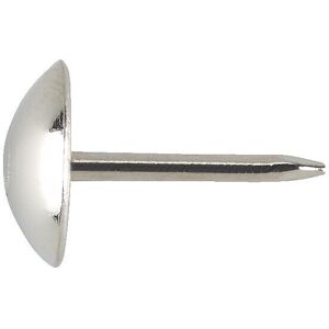 Onestopdiy Nickel Steel Upholstery Nails - 15mm x 9mm Head - 3 Variants Onestopdiy Nickel Steel Upholstery Nails - 15mm x 9mm Head - 3 Variants