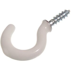 Onestopdiy 2,400 X Shouldered White Plastic Coated Screw In Cup Hanger Hook 19mm 3/4" Onestopdiy 2,400 X Shouldered White Plastic Coated Screw In Cup Hanger Hook 19mm 3/4"