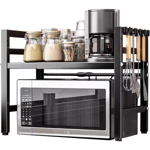 Does Not Apply 3-Tier Expandable Microwave Oven Rack, Height Adjustable Carbon Steel Expandable Does Not Apply 3-Tier Expandable Microwave Oven Rack, Height Adjustable Carbon Steel Expandable