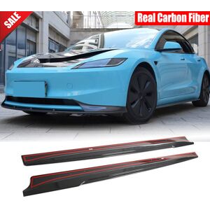Speed_turning For Tesla Model 3 2016-2023 Real Carbon Fiber Side Skirts Extension Lip Spoiler Speed_turning For Tesla Model 3 2016-2023 Real Carbon Fiber Side Skirts Extension Lip Spoiler