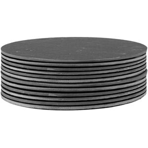 Argon Tableware 12x Linea Round Slate Placemats 30cm Natural Rustic Dining Table Place Mats Set Argon Tableware 12x Linea Round Slate Placemats 30cm Natural Rustic Dining Table Place Mats Set