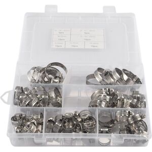 Sodial 2x(60-Piece Hose Clamp Set, 8-38 Mm Pipe Clamps Made Of 201 Stainless Steel5257 Sodial 2x(60-Piece Hose Clamp Set, 8-38 Mm Pipe Clamps Made Of 201 Stainless Steel5257