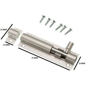 Onestopdiy Door Bolt Barrel Slide Lock 75mm 3 Inch Aluminium With Screws Pack Of 50 Onestopdiy Door Bolt Barrel Slide Lock 75mm 3 Inch Aluminium With Screws Pack Of 50