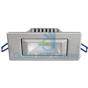 Lux Pound Inc-5c Nk Built-In Led (5w 3200k) Adjustable Square Nickel 9x9cm Lux Pound Inc-5c Nk Built-In Led (5w 3200k) Adjustable Square Nickel 9x9cm