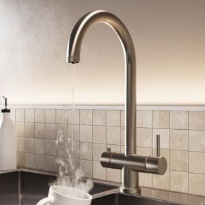 Pronto Nickel 3 In 1 Boiling Hot Kitchen Mixer Tap With 2.4l Boiler And Filt Beba_26793 Pronto Nickel 3 In 1 Boiling Hot Kitchen Mixer Tap With 2.4l Boiler And Filt Beba_26793