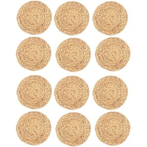 Sodial 2x Round Woven Placemats, Water Hyacinth Woven Rattan Placemats Round8065 Sodial 2x Round Woven Placemats, Water Hyacinth Woven Rattan Placemats Round8065