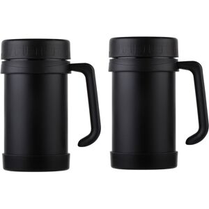 Sodial 2x 500ml/17oz Stainless Steel Vacuum Flasks With Handle Thermo6770 Sodial 2x 500ml/17oz Stainless Steel Vacuum Flasks With Handle Thermo6770