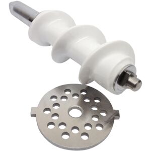 KitchenAid Stand Mixer Food Grinder Auger / Worm Screw & A Fine Grinding Plate. KitchenAid Stand Mixer Food Grinder Auger / Worm Screw & A Fine Grinding Plate.