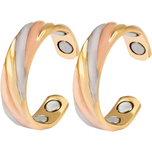 Does Not Apply Tri Tone 3500 Gauss Magnetic Copper Rings For Women Or Men, 99.95% Copper Ring W Does Not Apply Tri Tone 3500 Gauss Magnetic Copper Rings For Women Or Men, 99.95% Copper Ring W
