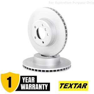 Rear Brake Discs Pair Pro Solid No Wheel Hub & Studs 92293803 Textar Land Rover Rear Brake Discs Pair Pro Solid No Wheel Hub & Studs 92293803 Textar Land Rover