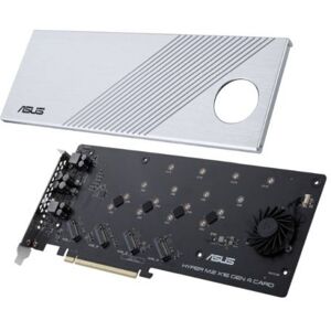 ASUS Hyper M.2 x16 Gen 4 Interface Card - Silver ASUS Hyper M.2 x16 Gen 4 Interface Card - Silver