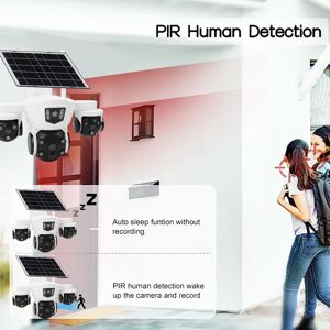 3 Lens Solar Security Camera Hd Human Detection Water Proof Wifi Multi New 3 Lens Solar Security Camera Hd Human Detection Water Proof Wifi Multi New