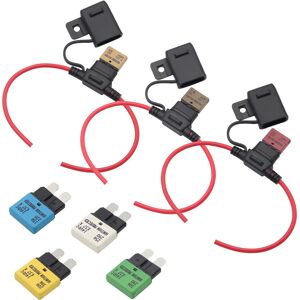 Auto Resettable Circuit Fuse Breakers W/ Fuse Holder Kit For Car/rv/boat/marine Auto Resettable Circuit Fuse Breakers W/ Fuse Holder Kit For Car/rv/boat/marine