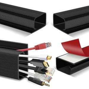 Under Desk Cable Management, Desk Cable Trunking Black Cable Raceway Wire Organi Under Desk Cable Management, Desk Cable Trunking Black Cable Raceway Wire Organi