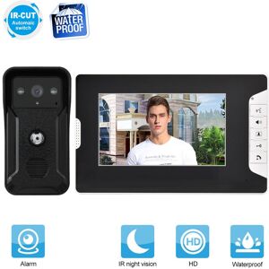 7inch Wired Color Video Intercom Doorbell Night Rain Proof Door Bell Tu 7inch Wired Color Video Intercom Doorbell Night Rain Proof Door Bell Tu